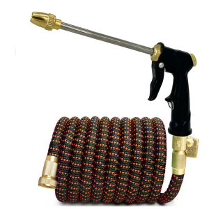 สายยางสวนพร้อมสายมายากลแบบขยายได้ ใช้สําหรับรดน้ําและทําความสะอาดในสวน ปืนฉีดน้ําแบบปรับได้ ขั้วต่อ อุปกรณ์รดน้ํา