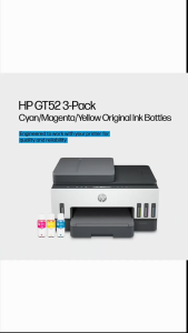 HP Cartridge GT52 Original Ink Cyan Magenta Yellow Untuk Smart Tank Hasil Cetak Tajam Hemat Awet