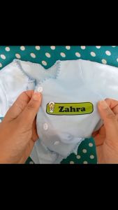 STIKER NAMA SABLON SETRIKA LABEL BAJU