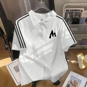 Raglan Contrast Color Short-Sleeved Polo Shirt Mens Summer American Style High Street Fashion Brand Loose Casual Lapel T-shirt Top Clothes