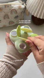 Milk Powder Dispenser 4 Grids Baby Food Storage Box BPA Free Leakproof Sealed Container Travel Feeding Bekas Serbuk Susu