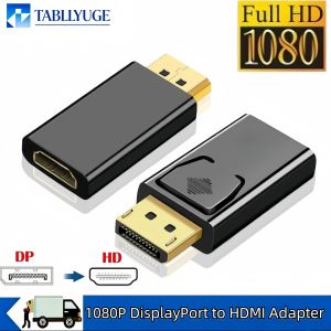 1080P DisplayPort to HDMI Adapter DP to HDMI Adapter Male to Female Video Audio Converter Suitable for PC Laptop Projector