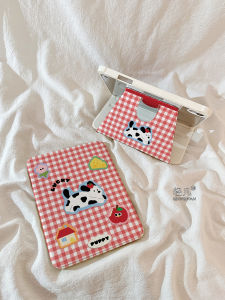 Cartoon Red Dotted Little Dog 360 Degree Rotating Stand Protective Case for Mini7 Air6 10.9 Inch Tablet Compatible with New 2024 Pro13