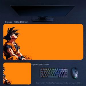 Bandai | Office Small Size 21x26cm Mouse Pad High-quality Animation Dragon Ball Goku Series Non-slip and Dirt-resistant Leather Mouse Pad