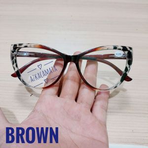 Baru kacamata baca wanita model mata kucing  plus 100 sd 300 gratis bok dan lap