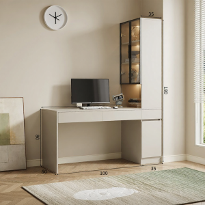 PAMEDI | Practical Combination Desk Bookshelf for Small Bedrooms