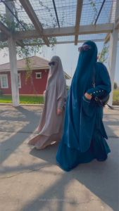 Aqueenah French Khimar Tunic Halwa Exclusive Series - Kerudung Terusan Tunik Mewah Premium Hitam Jetblack Dark Teal Abu Muda