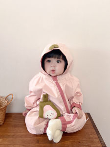 Toddler New Winter Windbreaker Overalls Hooded