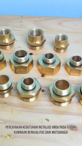 Matsunaga Nepel Selang Kuningan 1/4 Inch