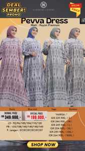 NADHEERA LUXURY/SPESIAL PRICE/PEVVA DRESS/BAJU LEBARAN TERBARU/GAMIS SYARI