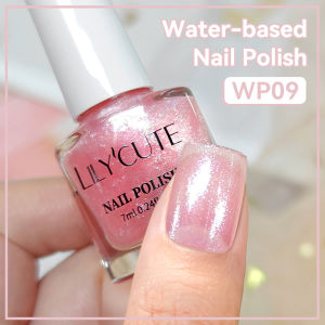 LILYCUTE 7ml Water-Based Glitter Nail Polish Long Lasting Quick Drying No Need of Lamp to Cure Nail Supplies For Nail Manicure