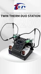 Trạm Hàn Hai Trạm HZY AZ-200 200W Làm Nóng Nhanh Dùng Sửa Chữa Chip Mạch Chủ Điện Thoại Tương Thích Với Tay Cầm C115 C210