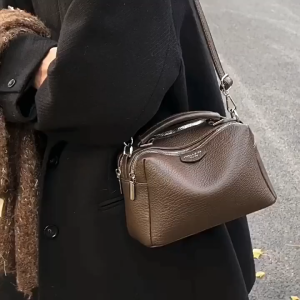 ERMENLED PU Leather Crossbody Bags Large Capacity Soft Leather Tote Bag Vintage Wear-resistant Boston Handbag for Women