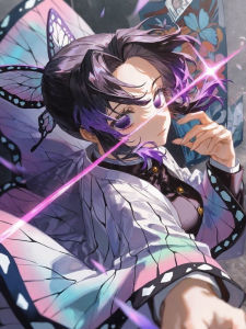 Bandai | Anime Demon Slayer Shinobu Kocho Oil Painting By Numbers Modern Wall Decor for Living Room Bedroom Gift No Frame