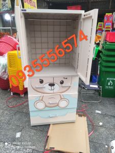 Tủ treo đồ MOCA 2 cánh 3 ngăn Hình Gấu con