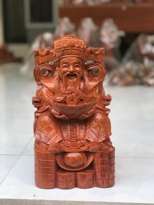 Tượng thần tài bê hũ vàng phong thủy kt 30 /16/14