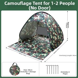 KENPUAZ | Portable Auto-Set-Up Camouflage Windproof Sunshade Waterproof Tent