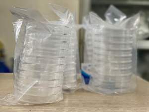 Túi 10 cái-Đĩa petri nhựa tiệt trùng 90mm x15mm