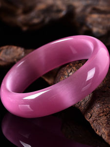 สร้อยข้อมือคริสตัลตาแมวสีชมพู สร้อยข้อมือคริสตัลสุดเก๋ เครื่องประดับแฟชั่นสำหรับผู้หญิง สร้อยข้อมือตาแมวสีชมพูสุดหวาน