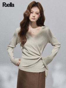 puella | Oat-colored Irregular Binding Spring Dress