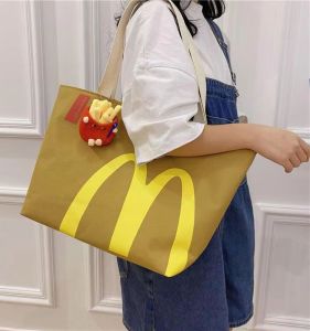 McDonalds 2025 New Large Capacity Shoulder Tote Bag Womens School Bag Fashionable Versatile for Middle And High School Students
