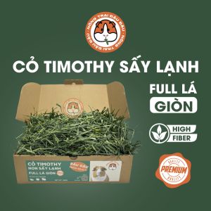 Cỏ Timothy Sấy Lạnh Full Lá Giòn Premium Siêu Xanh Cho Thỏ Bọ Ú Chinchilla 480g