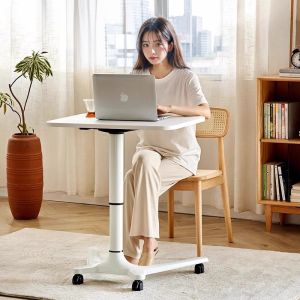 Standing Office Workbench Pneumatic Adjustable Podium Movable Podium Training Meeting Table Speakers Platform Rostrum