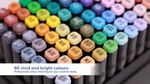 80 Colors Marker Alcohol Markers Set Color Pen Art Marker Pen Highlighter Pen Set Coloring Set