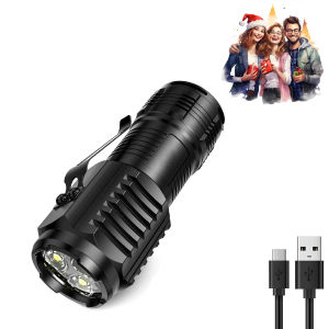 High Power LED Flashlight Torch Ultra Powerful LED Flashlight Built-in Battery Portable Outdoor Flash Light for Kids Exploring