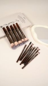 MAANGE 13pcs High Quality Aluminum Tube Makeup Brush Set Durable Multifunctional Foundation Brush Blush Brush Set