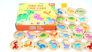 Smart game toys mainan edukasi anak wooden memory matching number game puzzle permainan