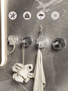 Mini Vacuum Suction Cup Hook Strong Adhesive Bathroom Storage Organizer No Drilling Needed Pet And Child Safe Clear Hooks