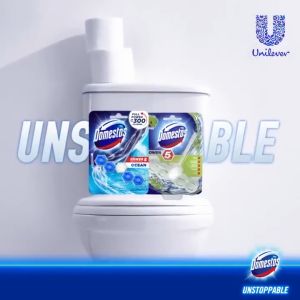 Domestos Pink Magnolia Toilet Rim Block 55g (1 Piece)