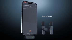 RICHMENT New Wireless Lavalier Microphone Portable Audio Video Recording Mini Mic For Android IPhone Live Broadcast Gaming Phone