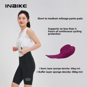 INBIKE | Suspenders Shorts High Elastic Fitted With Pockets Cycling Pants