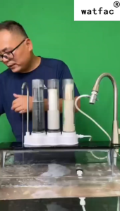 watfac Three-stage ultrafiltration water purifier Household kitchen purifier Drinking water purifier removes impurities chlorine and sediment