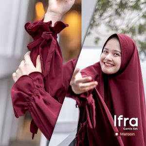 Ifra Gamis Set Ifra dan khimar dengan design yang menarik