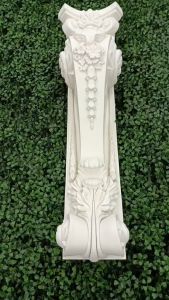 CORBEL B859 | FLORAL DESIGN | WALL CORBEL | WALL DECOR ACCESSORIES | WHITE | MATERIAL PU
