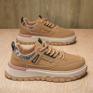 Mens Casual Shoes 2025 New Autumn Winter Thick Bottom Heightening Leisure Board Shoes High-End Sensation Genuine Leather Versatile Sports Trendy Shoes