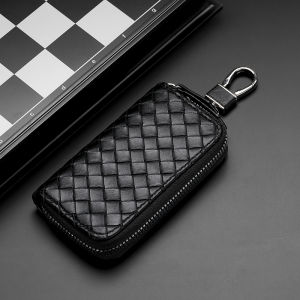 New Mens Key Case Multi-Functional Home Lock Key Storage Card Holder Two-In-One Large Capacity Car Genuine Soft Leather