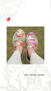 UIN San Sebastian 3 ผู้หญิงศิลปะทาสี Comfort รองเท้าแตะเดินทางรองเท้าแตะรองเท้าส้นเตี้ยน้ำหนักเบา