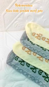 MPKS94 Kaos Kaki Pendek Ankle Socks Ala Semata Kaki Rajut Pita Warna Polos Random 5 Pcs