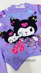 QPyjamas Kids Swimwear Girl Swimsuit Kuromi Swimming Suit Baju Renang Budak Baju Mandi Perempuan