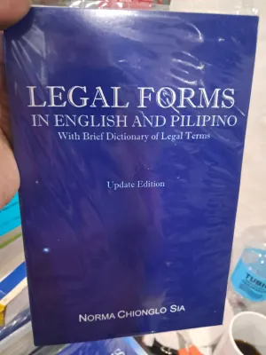 Legal Form in English and Pilipino with brief Dictionary of Legal Terms by Sia Update Edition