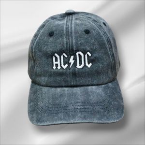 [ACDC] หมวกวินเทจงานปัก  วินเทจ วงร๊อค ผ้าฟอก Cotton 100% กันแดด กันลม สินค้าพร้อมส่ง ทั่วไทย