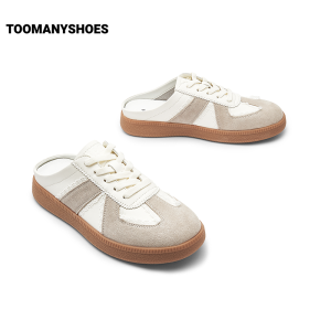 Toomanyshoes | Ballet Flats White Canvas Slip-ons