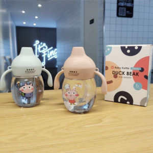 ADSELLER-BOTOL MINUM DUCK BEAK ANAK ANTI TUMPAH / BOTOL MINUM BAYI SEDOTAN 280 ML