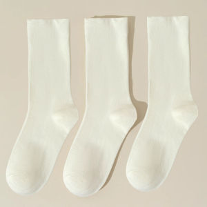 Tất Ống Giữa Không Xương Dài Bằng Cotton Nguyên Chất Kháng Khuẩn Chống Trượt Chống Mùi Cho Nữ Tất Đi Bộ Tất Đi Cắm Trại Tất Đi Du Lịch