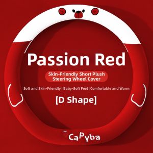 CapitAuto | Cute Capybara Soft Fleece Winter Steering Wheel Cover