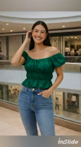 Elegant Ruffle-Trimmed Square Neck Blouse in Assorted Colors BB